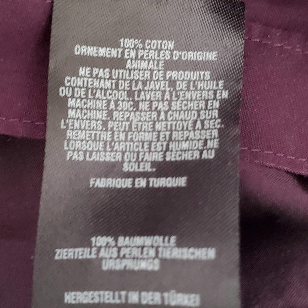 Ted Baker Purple Color Block Button Front Shirt L - image 6